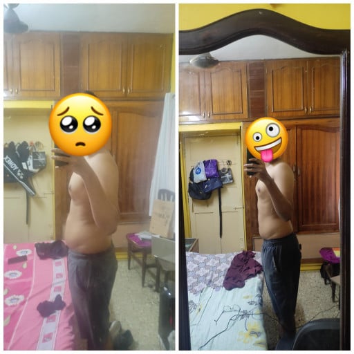6 foot 1 Male 8 lbs Fat Loss Before and After 173 lbs to 165 lbs