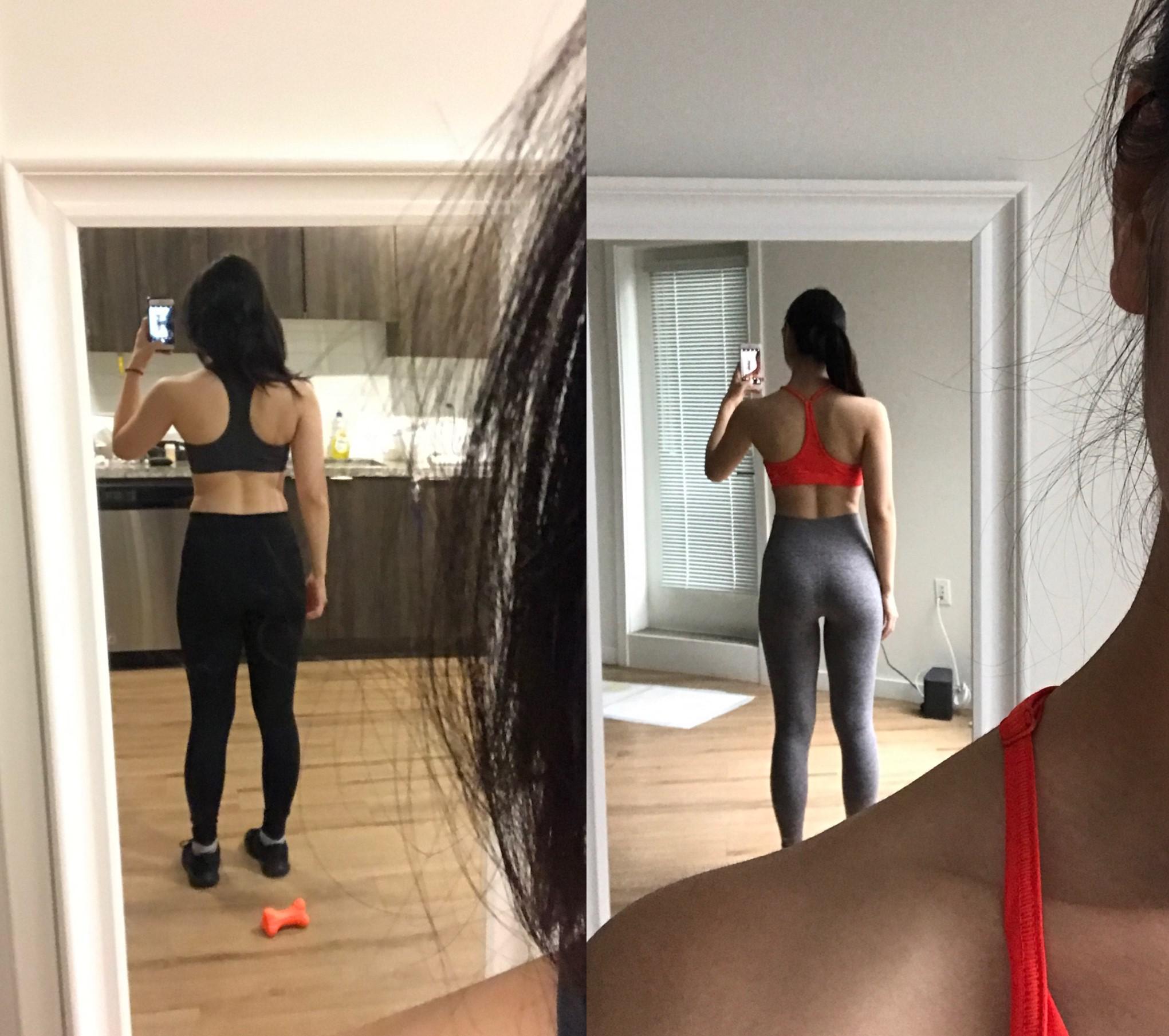 5 foot 4 Female Before and After 8 lbs Fat Loss 118 lbs to 110 lbs