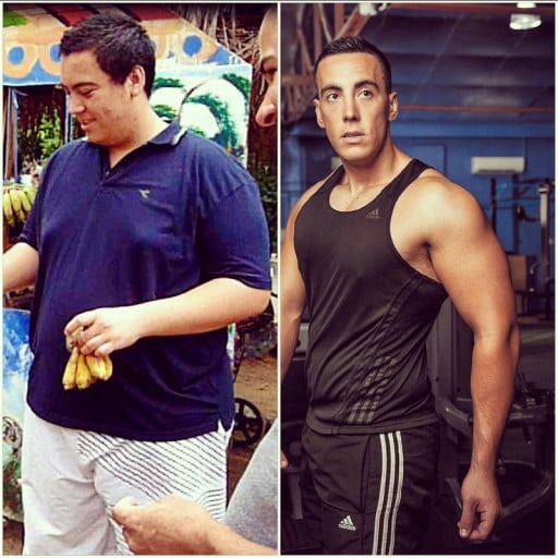 6 foot Male Progress Pics of 114 lbs Fat Loss 341 lbs to 227 lbs