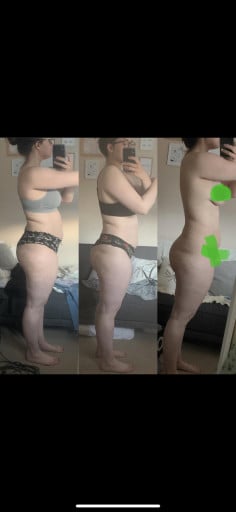 Progress Pics of 14 lbs Fat Loss 5 feet 10 Female 207 lbs to 193 lbs