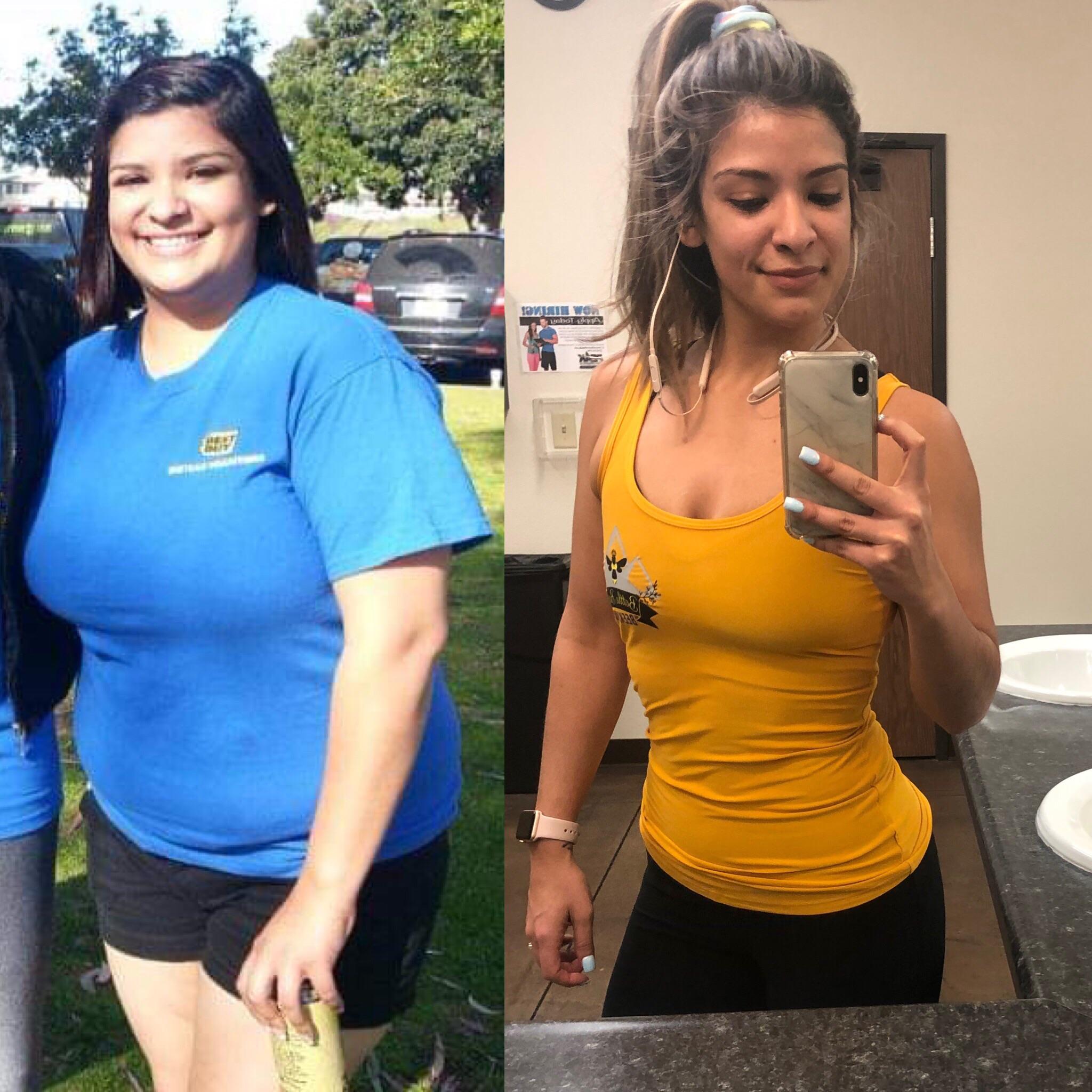 5 feet 4 Female Before and After 65 lbs Weight Loss 200 lbs to 135 lbs