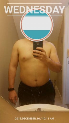 A before and after photo of a 5'5" male showing a fat loss from 188 pounds to 171 pounds. A total loss of 17 pounds.
