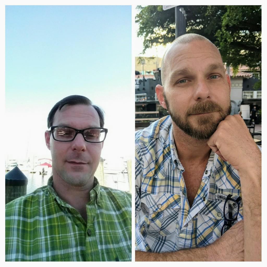 Before and After 27 lbs Weight Gain 6'1 Male 145 lbs to 172 lbs