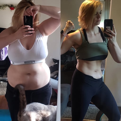 5'7 Female Progress Pics of 63 lbs Fat Loss 214 lbs to 151 lbs