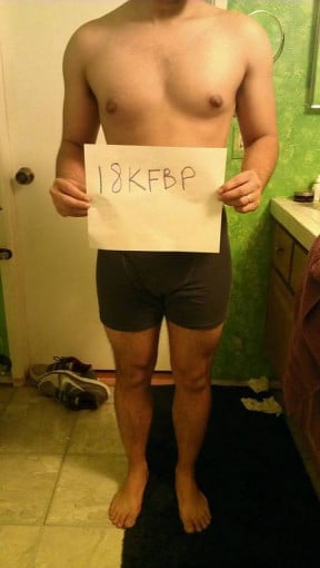 A picture of a 5'6" male showing a snapshot of 145 pounds at a height of 5'6