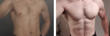 Progress Pics of 20 lbs Weight Gain 5'11 Male 145 lbs to 165 lbs