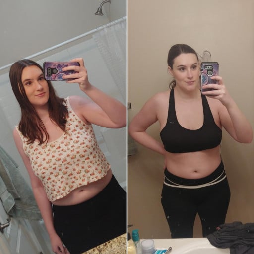 185 lbs Weight Loss 5 foot 10 Female 206 lbs to 21 lbs