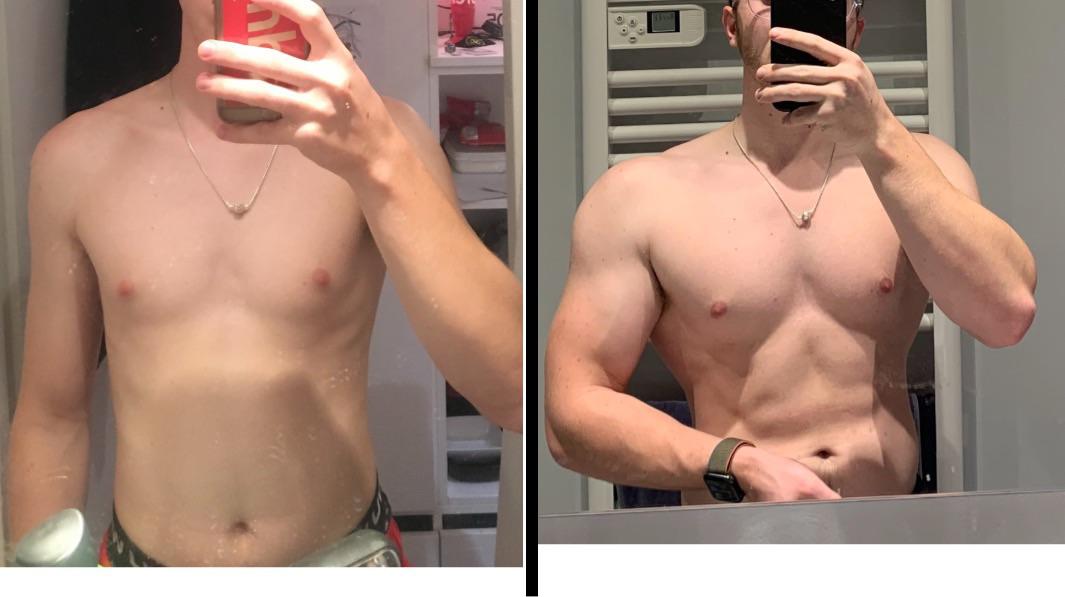 5 feet 5 Male 16 lbs Muscle Gain 125 lbs to 141 lbs