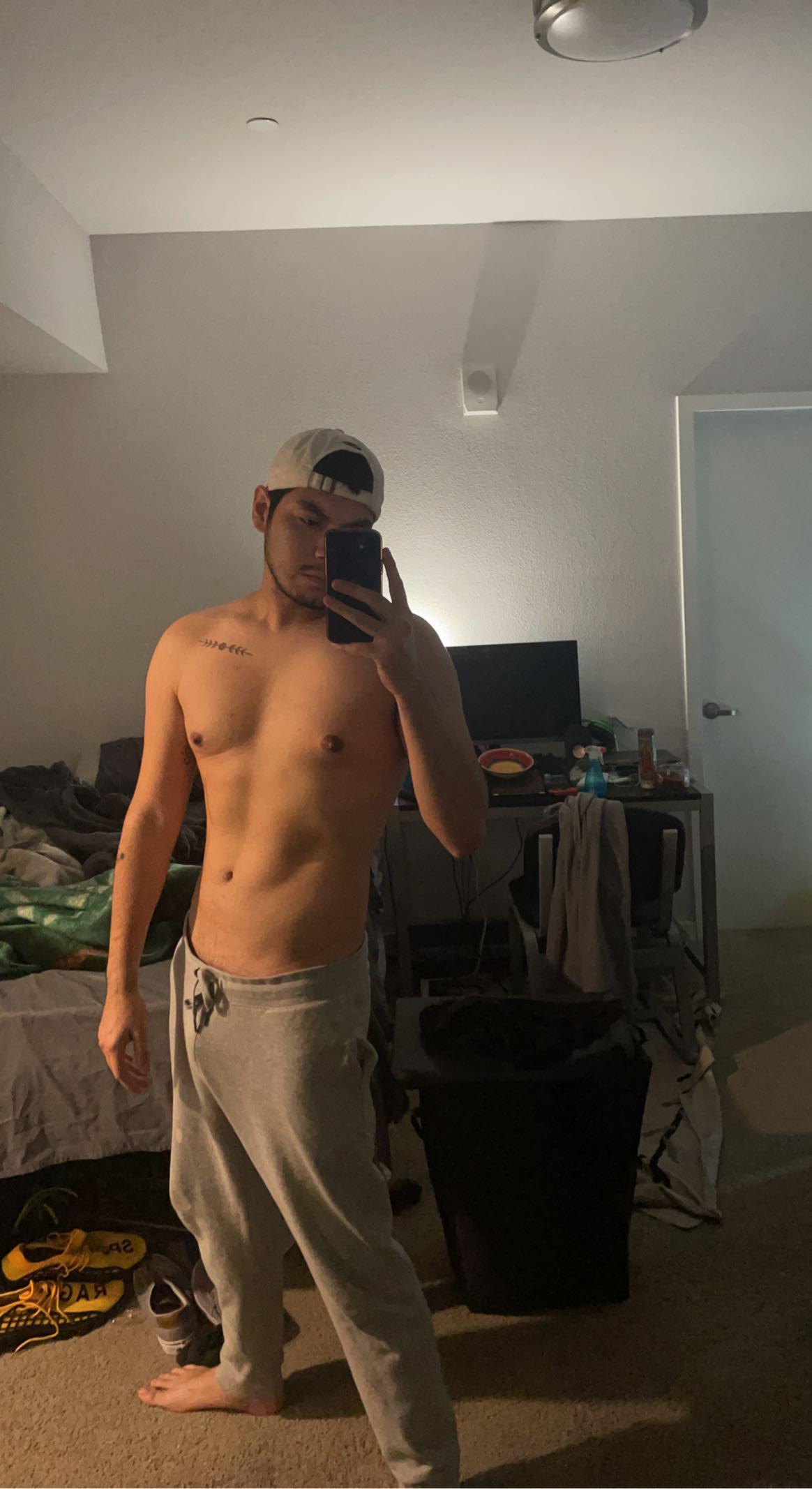 41 lbs Fat Loss Before and After 6 feet 1 Male 221 lbs to 180 lbs