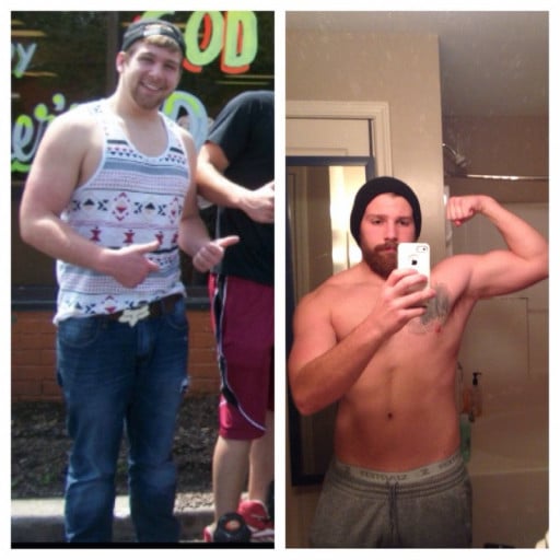 M/21/6'0"/220 - 180. From being flubby and an alcoholic degenerate to fit and mean. Making progress