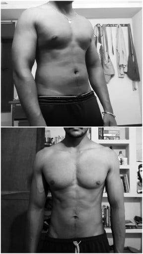 31 lbs Weight Loss Before and After 5 feet 11 Male 189 lbs to 158 lbs