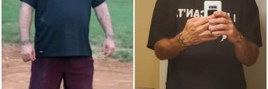 Before and After 100 lbs Weight Loss 5'9 Male 260 lbs to 160 lbs