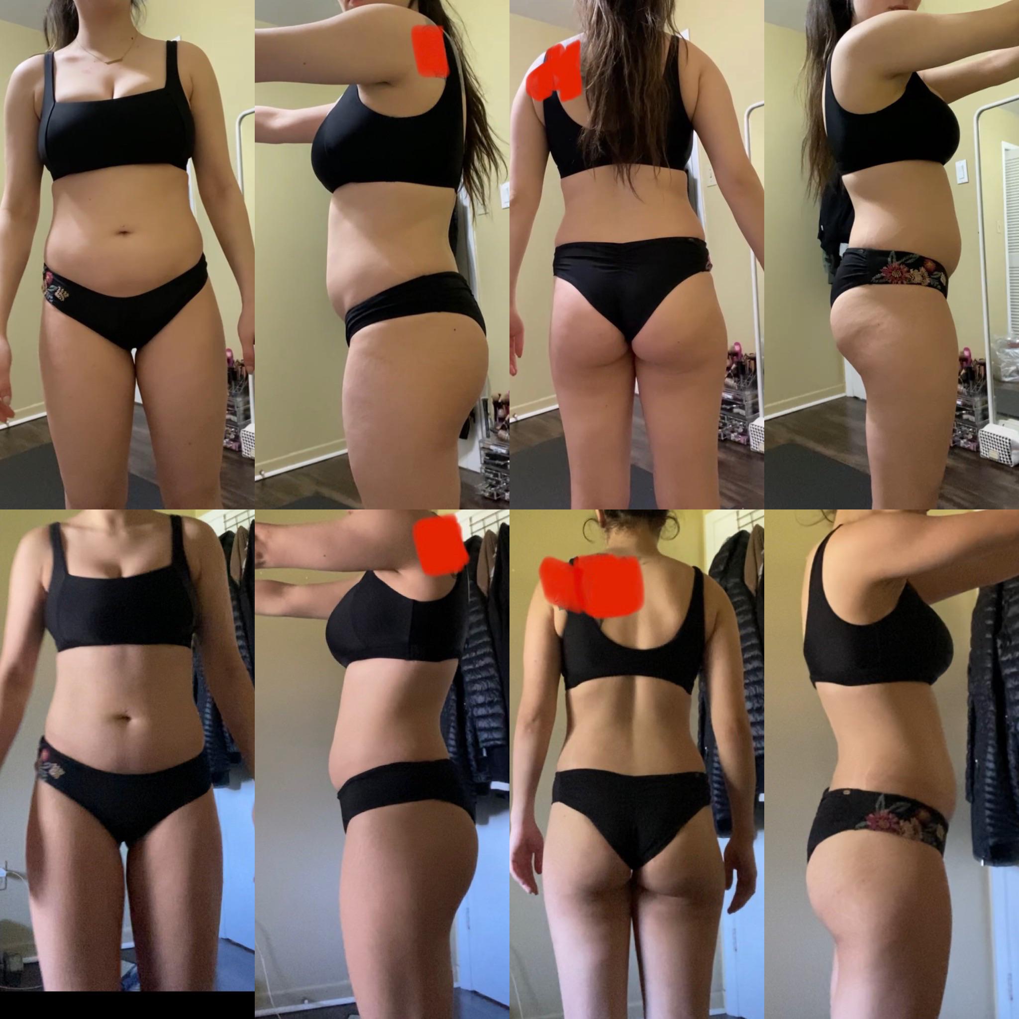 11 lbs Fat Loss Before and After 5'4 Female 133 lbs to 122 lbs
