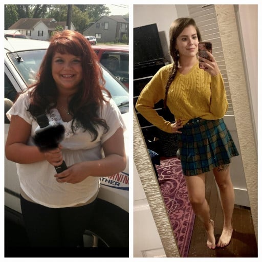 Progress Pics of 85 lbs Weight Loss 5'8 Female 245 lbs to 160 lbs