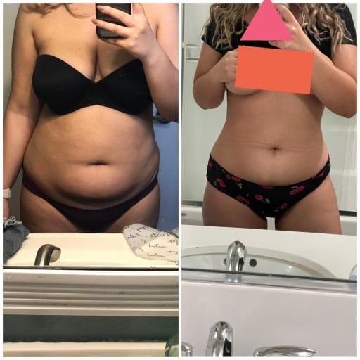 F/24/5’5” [190>157 lbs= 33 lbs] I’ve been maintaining since moving but here is a body update! Motivated to lose 20 more lbs!