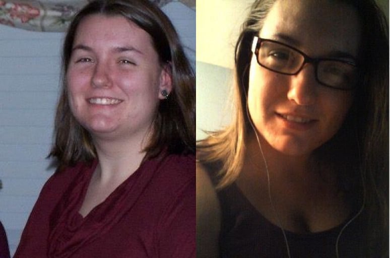 A picture of a 5'8" female showing a weight loss from 224 pounds to 194 pounds. A respectable loss of 30 pounds.