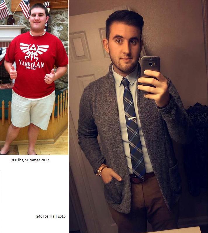 6 feet 3 Male Before and After 60 lbs Weight Loss 300 lbs to 240 lbs