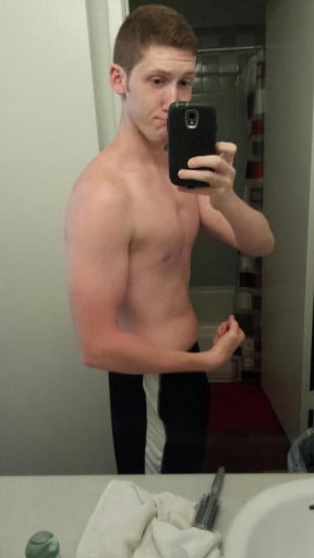 A progress pic of a 6'0" man showing a weight cut from 190 pounds to 160 pounds. A respectable loss of 30 pounds.