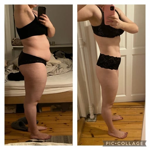 5'6 Female 67 lbs Weight Loss Before and After 218 lbs to 151 lbs