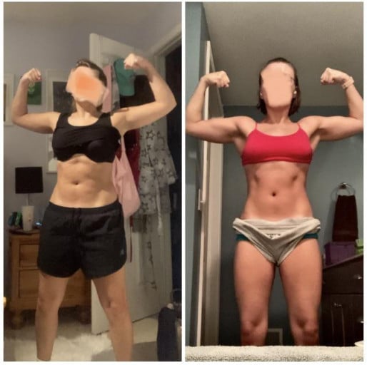 5 foot 4 Female Before and After 32 lbs Weight Loss 157 lbs to 125 lbs