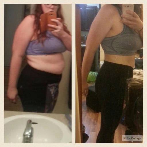 5 feet 9 Female Progress Pics of 49 lbs Weight Loss 248 lbs to 199 lbs