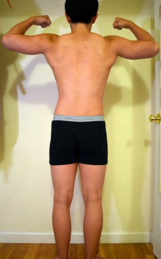 A picture of a 5'7" male showing a snapshot of 150 pounds at a height of 5'7
