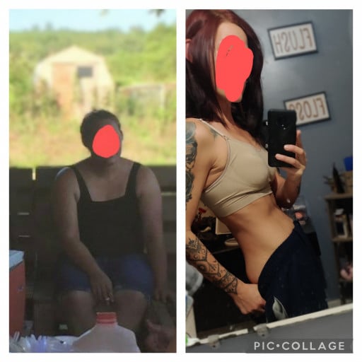 Progress Pics of 100 lbs Weight Loss 5 feet 4 Female 240 lbs to 140 lbs