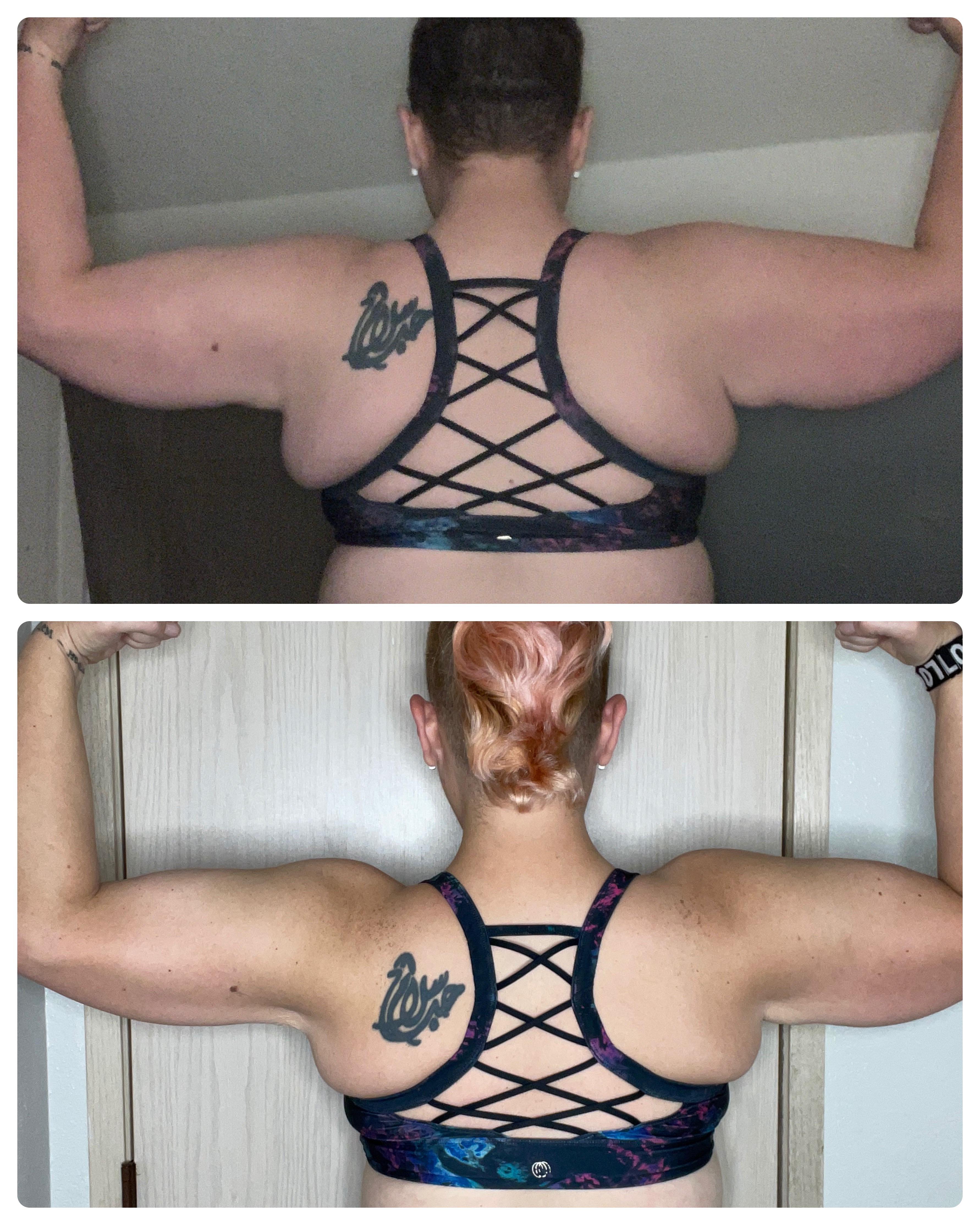 5'7 Female 35 lbs Fat Loss Before and After 225 lbs to 190 lbs