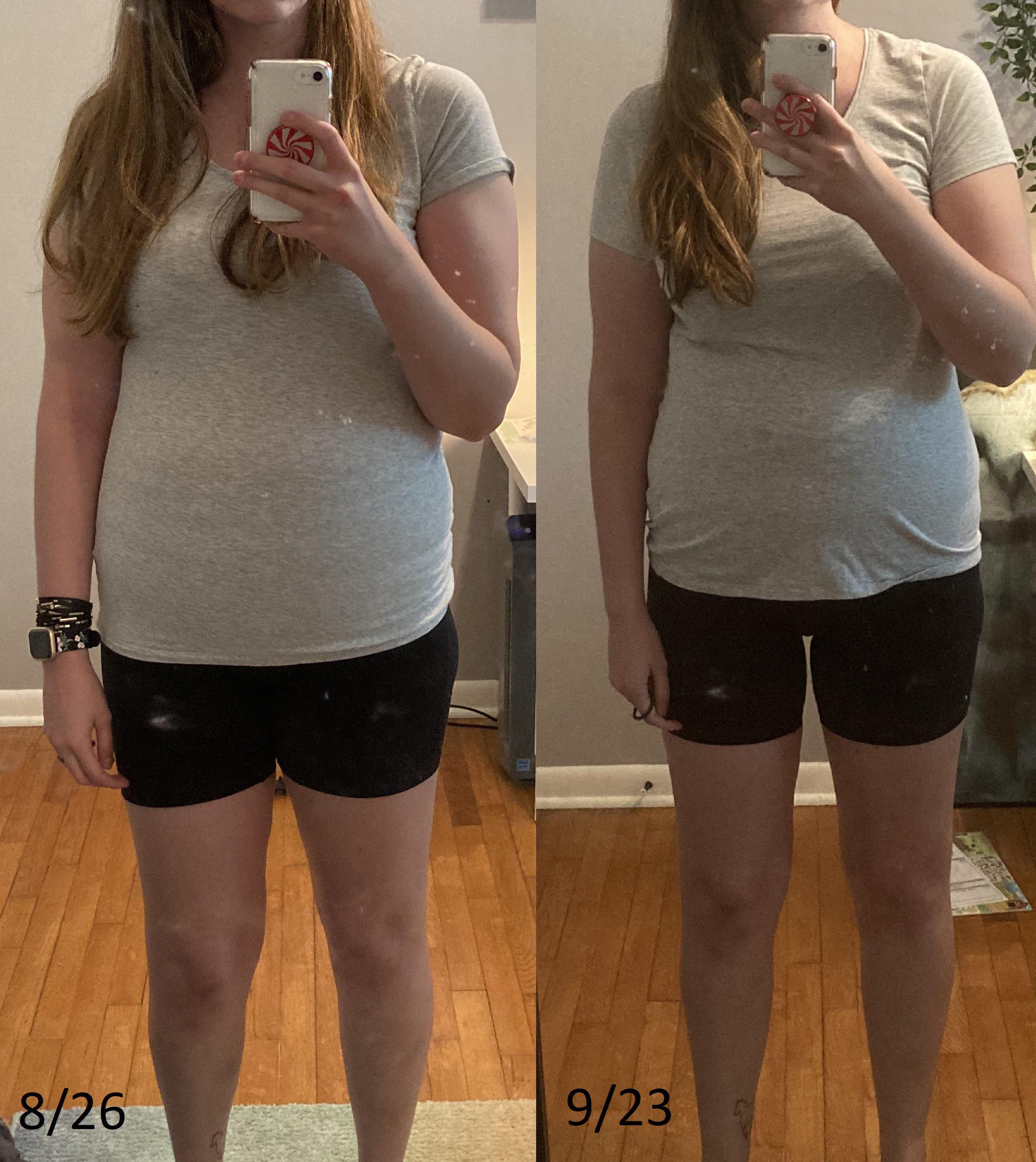 Progress Pics of 9 lbs Fat Loss 5 feet 10 Female 185 lbs to 176 lbs