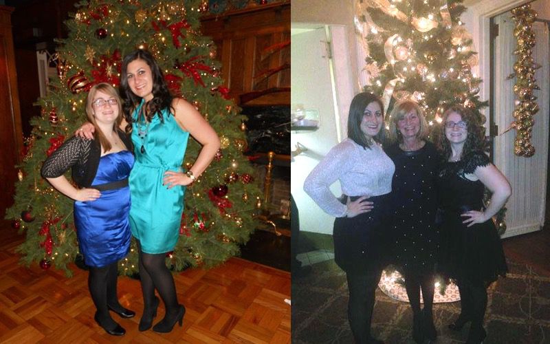Before and After 30 lbs Weight Loss 4'11 Female 165 lbs to 135 lbs