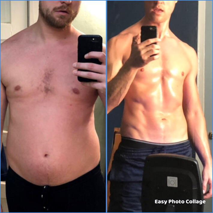 Progress Pics of 40 lbs Weight Loss 6'2 Male 215 lbs to 175 lbs