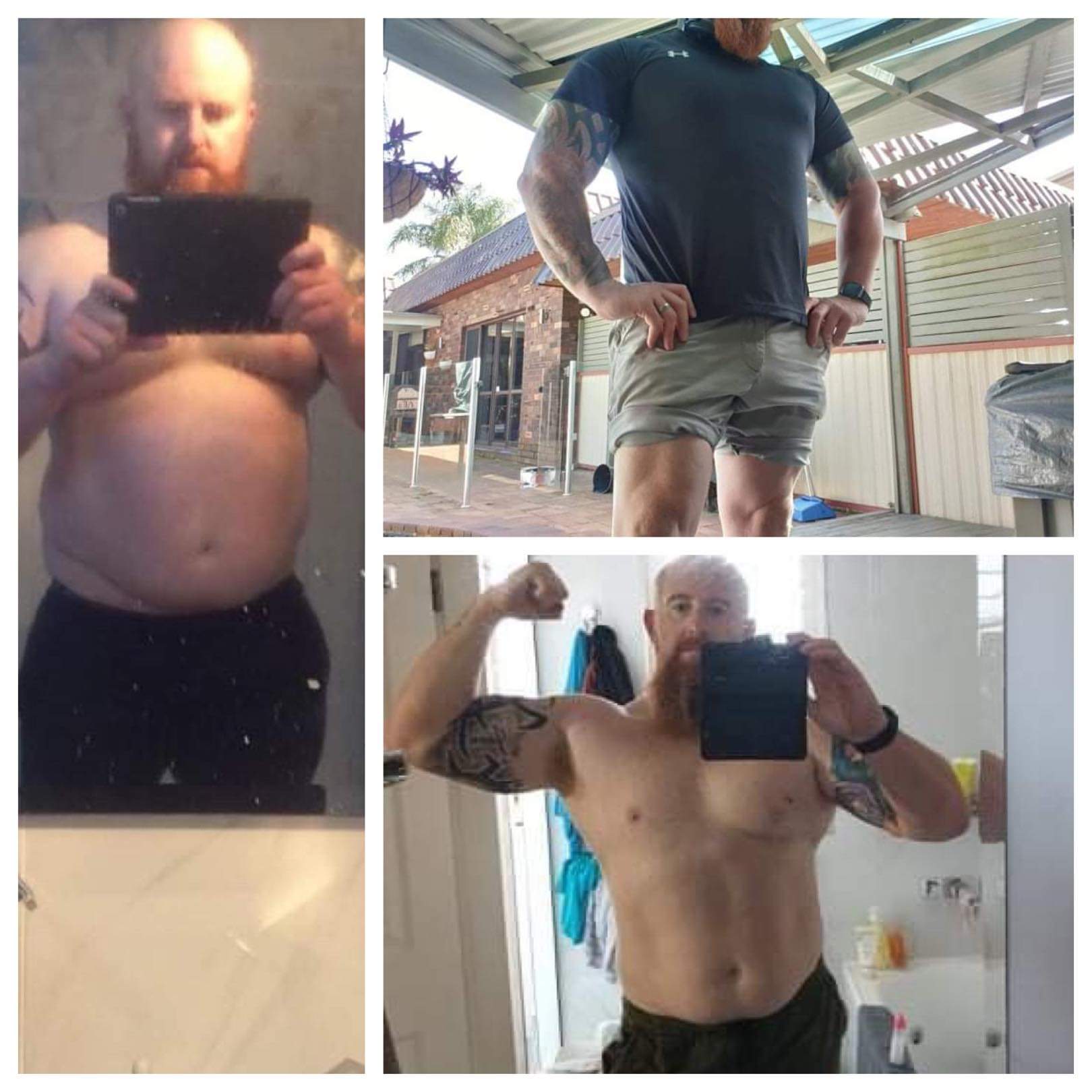 65 lbs Fat Loss 6 feet 1 Male 330 lbs to 265 lbs
