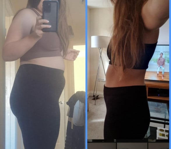 Progress Pics of 75 lbs Weight Loss 5'6 Female 220 lbs to 145 lbs