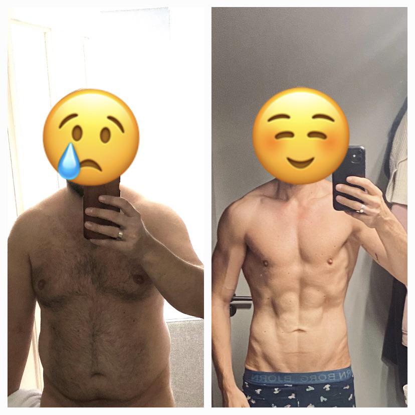 5 feet 10 Male Progress Pics of 75 lbs Weight Loss 220 lbs to 145 lbs