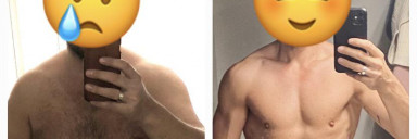 5 feet 10 Male 75 lbs Weight Loss Before and After 220 lbs to 145 lbs