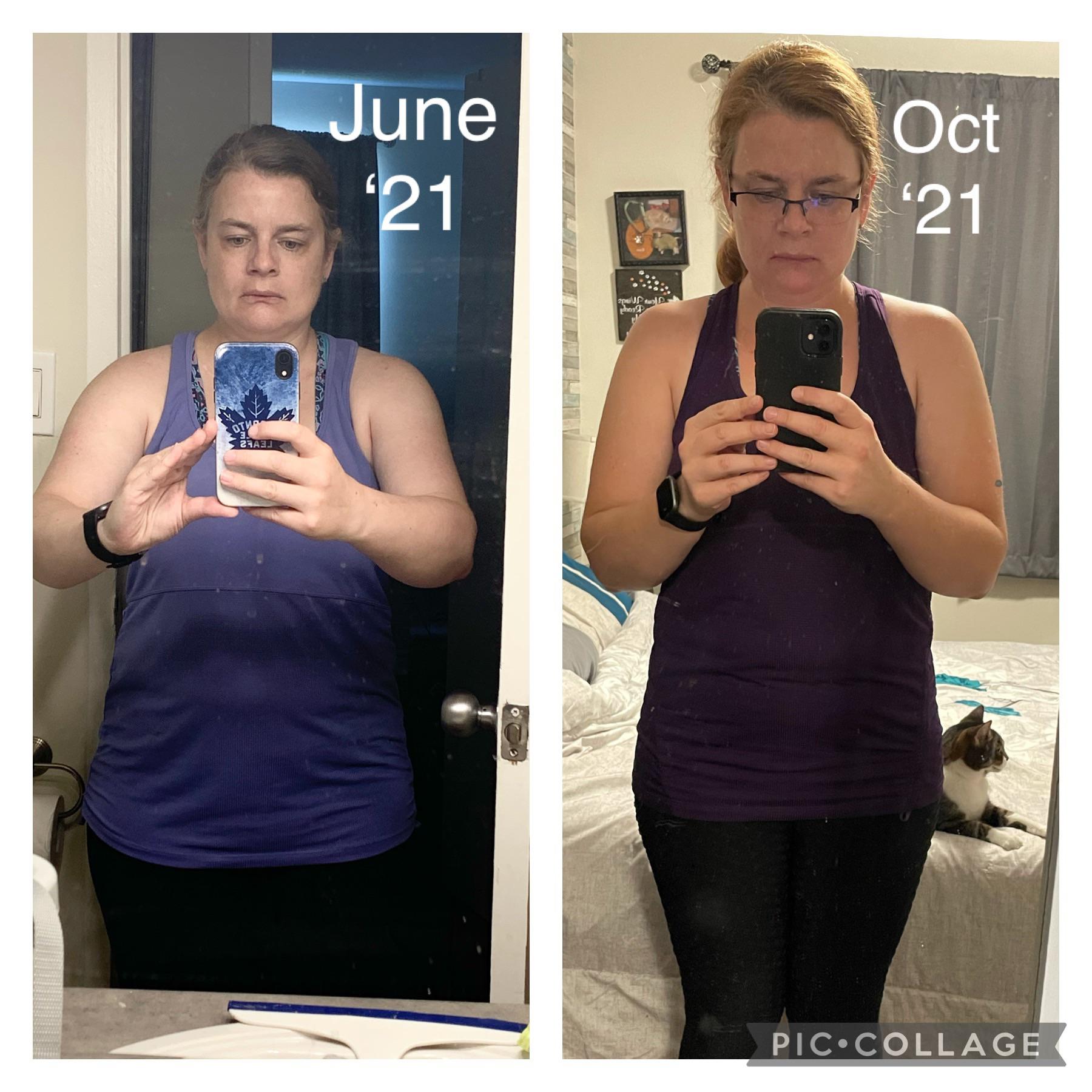 5 feet 3 Female Before and After 12 lbs Weight Loss 178 lbs to 166 lbs