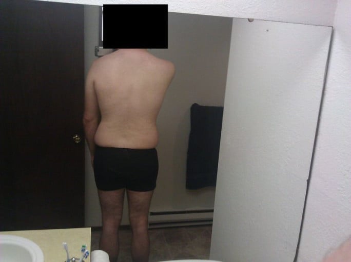A progress pic of a 6'4" man showing a snapshot of 212 pounds at a height of 6'4
