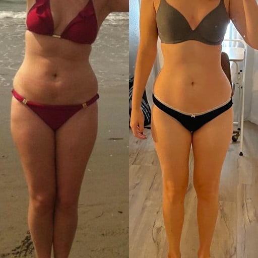 5 foot 5 Female Progress Pics of 16 lbs Weight Loss 150 lbs to 134 lbs