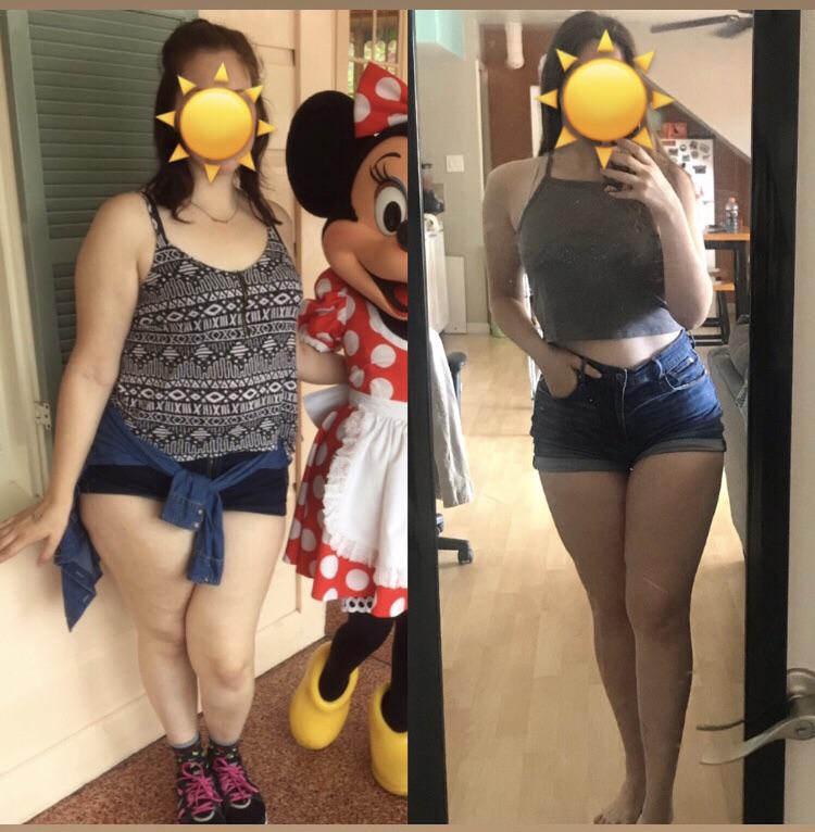 5 foot 7 Female Before and After 20 lbs Weight Loss 175 lbs to 155 lbs