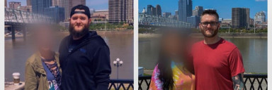 40 lbs Fat Loss Before and After 6 feet 3 Male 260 lbs to 220 lbs