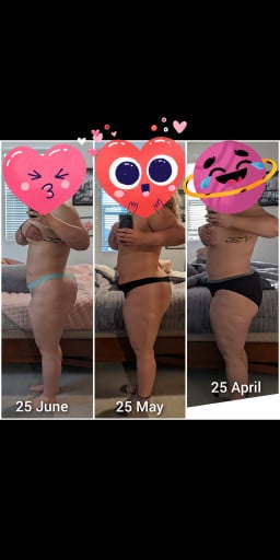 5'4 Female Progress Pics of 6 lbs Weight Loss 213 lbs to 207 lbs