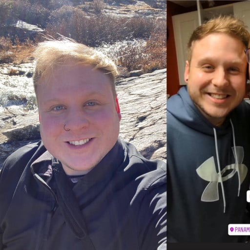 5 foot 5 Male 55 lbs Weight Loss Before and After 235 lbs to 180 lbs