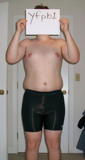 A picture of a 5'8" male showing a snapshot of 187 pounds at a height of 5'8