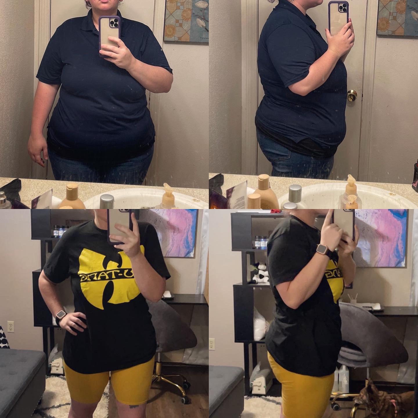 Progress Pics of 77 lbs Fat Loss 5 foot 3 Female 258 lbs to 181 lbs