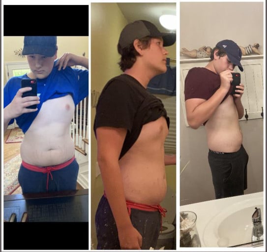 Before and After 33 lbs Weight Loss 6 foot 4 Male 242 lbs to 209 lbs