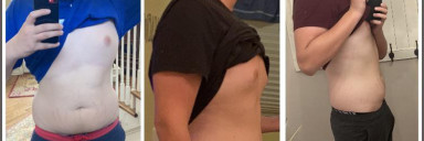 Before and After 33 lbs Weight Loss 6 foot 4 Male 242 lbs to 209 lbs