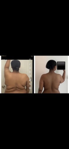 66 lbs Fat Loss Before and After 5 feet 3 Female 232 lbs to 166 lbs