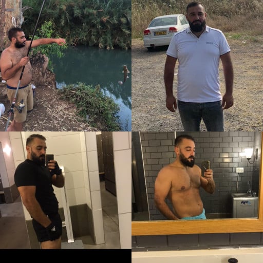 36 lbs Weight Loss Before and After 5 feet 10 Male 240 lbs to 204 lbs