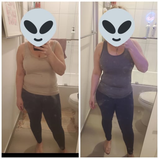 5 feet 1 Female Before and After 9 lbs Fat Loss 153 lbs to 144 lbs