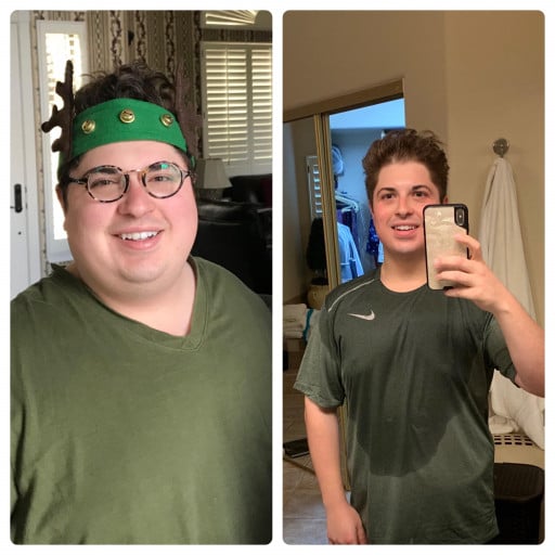 5'4 Male Progress Pics of 100 lbs Fat Loss 270 lbs to 170 lbs
